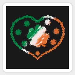 Heart Irish Clover Magnet